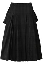 【マノフ/MANOF】のSHEER CHECK FLARE SKIRTSボトムス BLACK|ID: prp329100004895700 ipo3291000000037240640