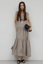 【ガリャルダガランテ/GALLARDAGALANTE】のティアードノースリワンピース 人気、トレンドファッション・服の通販 founy(ファニー) ファッション Fashion レディースファッション Fashion for Women ワンピース Dresses チュニック Tunic Tops & Dresses チュニック Tunic, Long Top ティアードワンピース Tiered Dress, Flared Dress ドレープ Drape, Draping Fabric ノースリーブ Sleeveless, No-Sleeve ロング Long, Long-Length thumbnail グレージュ|ID: prp329100004895701 ipo3291000000036599989
