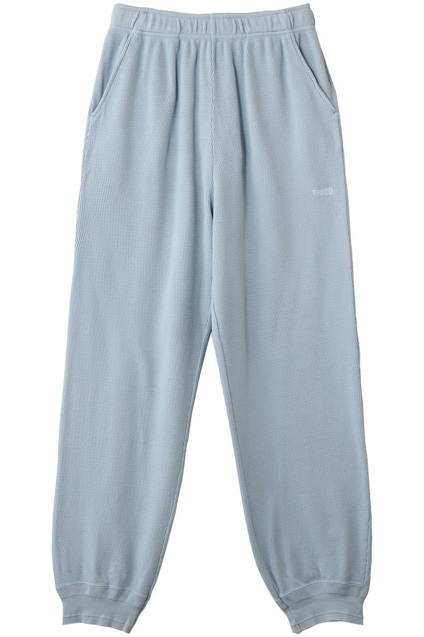 【サードマガジン/THIRD MAGAZINE】の【別注】FAITH MILLS/ロゴ刺繍サーマルパンツ インテリア・キッズ・メンズ・レディースファッション・服の通販 founy(ファニー) 　ファッション　Fashion　レディースファッション　Fashion for Women　パンツ　Pants & Trousers　おすすめ　Recommended / Our Picks　サーマル　Thermal, Waffle Knit　ストレート　Straight, Straight Cut　セットアップ　Set-Up, Coordinated Outfit　エレガント 上品　Elegant　別注　Limited Edition, Custom Order　ブルー|ID: prp329100004895703 ipo3291000000036600014