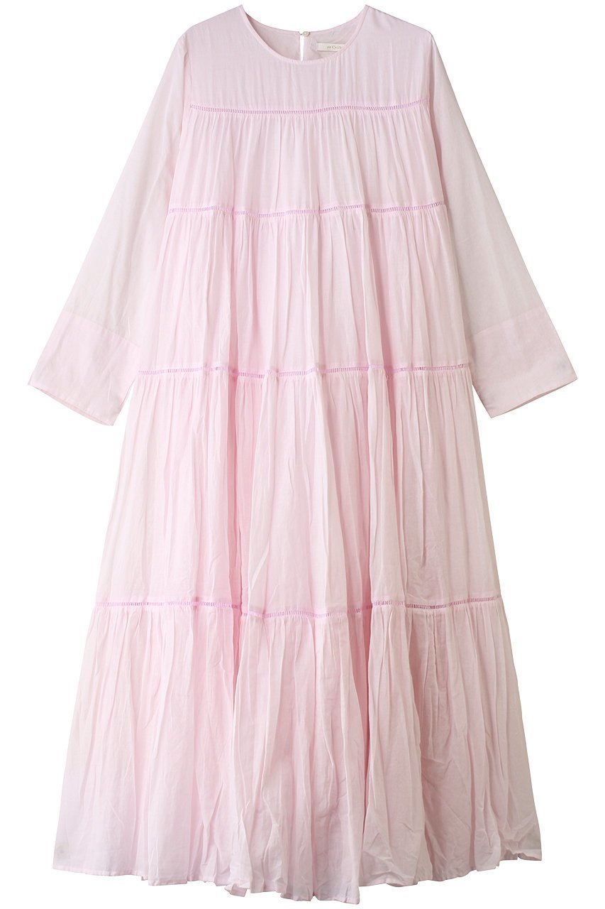 【ヌキテパ/NE QUITTEZ PAS】のCctton Voile ティアード マキシ ドレス インテリア・キッズ・メンズ・レディースファッション・服の通販 founy(ファニー) 　ファッション　Fashion　レディースファッション　Fashion for Women　ワンピース　Dresses　フォーマル・パーティードレス・結婚式用ドレス　Elegant & Casual Dresses　チュニック　Tunic Tops & Dresses　おすすめ　Recommended / Our Picks　サンダル　Sandals, Summer Shoes　スニーカー　Sneakers, Trainers　チュニック　Tunic, Long Top　ティアード　Tiered, Tiered Style　ドレス　Dress, One-Piece　フェミニン　Feminine, Girly　マキシ　Maxi, Full Length　ロング　Long, Long-Length　夏　Summer　新作・新入荷　New Arrivals / New In　ライトピンク|ID: prp329100004895779 ipo3291000000036601059