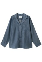 【ミディウミソリッド/MIDIUMISOLID】のsheer denim open collar shirt(BLEACH) シャツ l.blue|ID:prp329100004895784