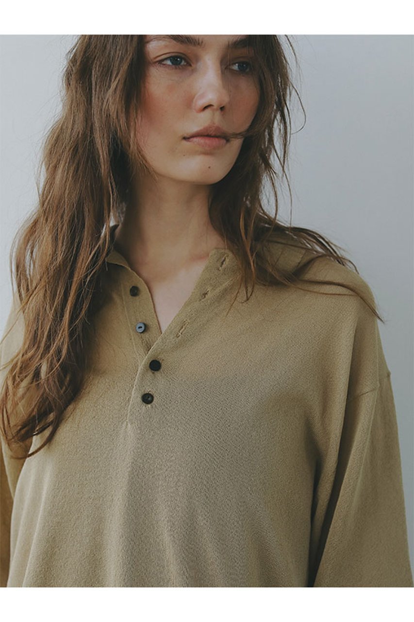 【エトレトウキョウ/ETRE TOKYO】のハーフスリーブニットポロ 人気、トレンドファッション・服の通販 founy(ファニー) 　ファッション　Fashion　レディースファッション　Fashion for Women　トップス・カットソー　Cut & Sew Tops　ニット　Knit Tops & Sweaters　カジュアルプルオーバー・ニットトップス　Pullovers & Knit Tops / Casual Pullovers　おすすめ　Recommended / Our Picks　シアー　Sheer, See-Through　スポーティ　Sporty, Casual Athletic　トレンド　Trend, Trending Now　other-4|ID: prp329100004895796 ipo3291000000036601381