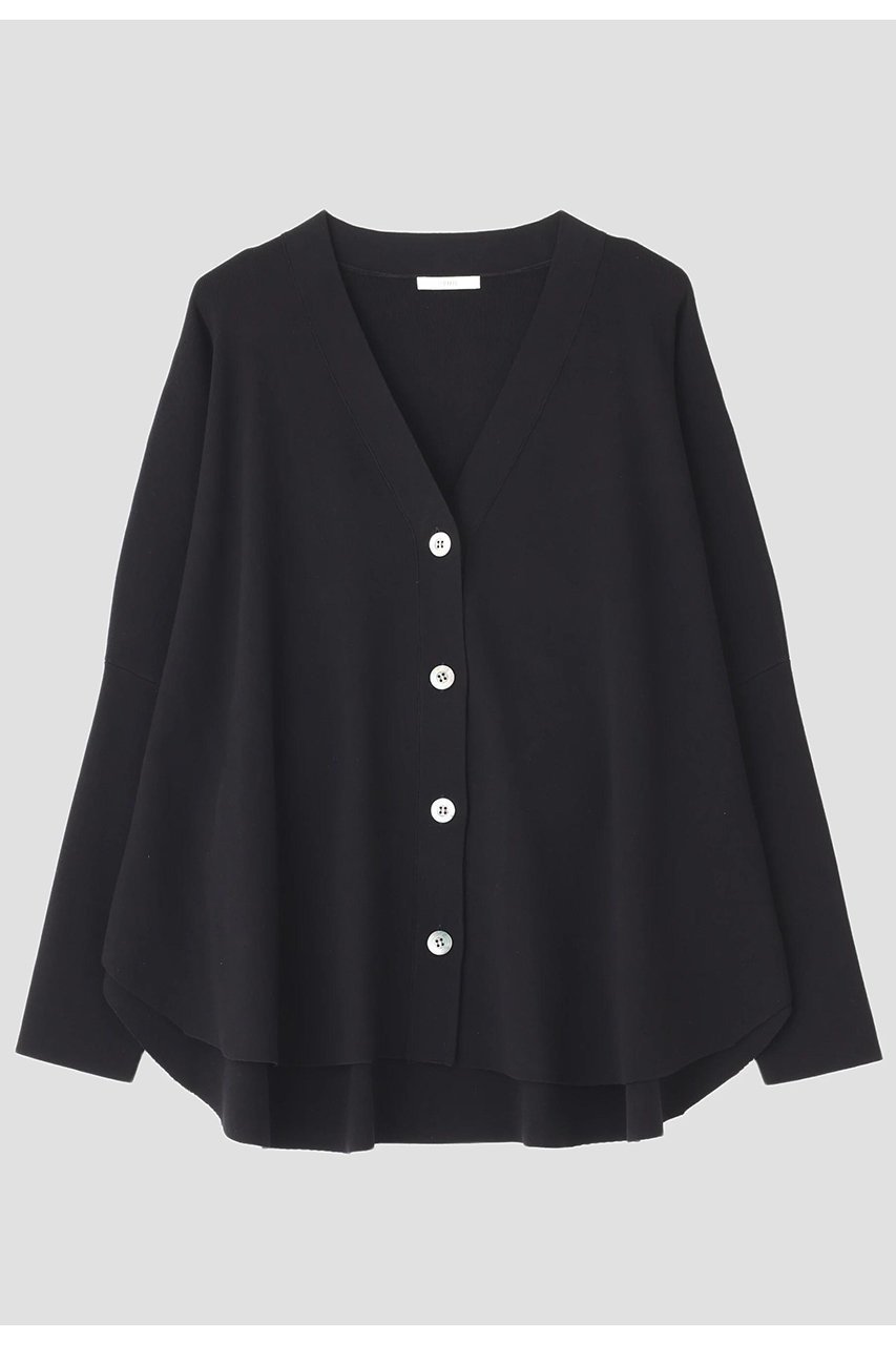 【ル フィル/LE PHIL】のオーバーサイズラウンドヘムカーデ インテリア・キッズ・メンズ・レディースファッション・服の通販 founy(ファニー) 　ファッション　Fashion　レディースファッション　Fashion for Women　トップス・カットソー　Cut & Sew Tops　ニット　Knit Tops & Sweaters　カーディガン・羽織り　Layered Style Cardigans　カーディガン　Cardigan, Knitwear　サークル　Circle, Round Design　シンプル　Simple, Minimal　スタンダード　Standard, Basic　フォルム　Silhouette, Form　ポンチョ　Poncho, Cape Style　ブラック|ID: prp329100004895799 ipo3291000000036601408