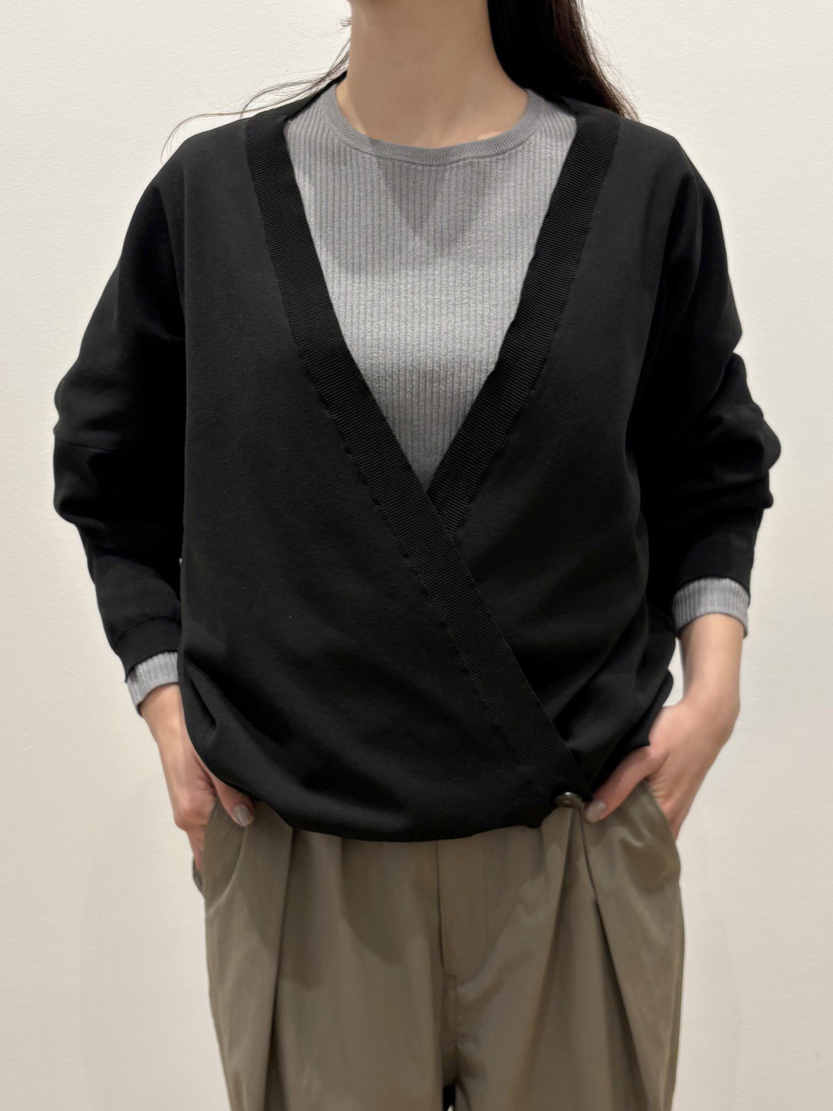 【レリル/lelill】の直営店限定色ハイテクボレロ 大人の最旬トレンドファッション＆コーディネート founy(ファウニー) 　ファッション　Fashion　レディースファッション　Fashion for Women　トップス・カットソー　Cut & Sew Tops　ニット　Knit Tops & Sweaters　カーディガン・羽織り　Layered Style Cardigans　カーディガン　Cardigan, Knitwear　コンパクト　Compact, Small Size　パターン　Pattern, Design Print　ボレロ　Bolero, Short Cardigan　リブニット　Rib Knit, Ribbed Knit　洗える　Machine Washable　other-5|ID: prp329100004895807 ipo3291000000036748777