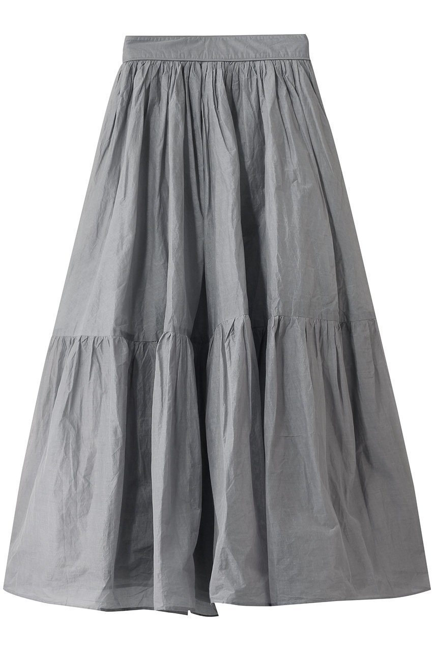 【マリリンムーン/MARILYN MOON】のシアースターチドコットンギャザースカート インテリア・キッズ・メンズ・レディースファッション・服の通販 founy(ファニー) 　ファッション　Fashion　レディースファッション　Fashion for Women　スカート　Skirts　ロングスカート　Long Skirts / Maxi & Midi Skirts　インド　Indian Textile　ギャザー　Gathered, Ruffled　シアー　Sheer, See-Through　ティアード　Tiered, Tiered Style　ティアードスカート　Tiered Skirt, Flounced Skirt　モダン　Modern, Contemporary　リゾート　Resort, Vacation Style　ロング　Long, Long-Length　グレー|ID: prp329100004895817 ipo3291000000036601732