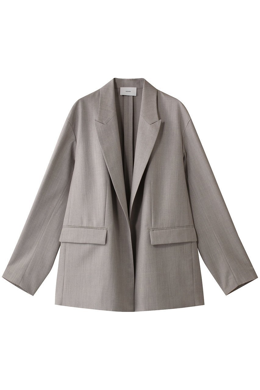 【セアン/SCEARN】のWOOL SILK TROPICAL ジャケット インテリア・キッズ・メンズ・レディースファッション・服の通販 founy(ファニー) 　ファッション　Fashion　レディースファッション　Fashion for Women　アウター　Coat / Outerwear Collection　レディースジャケット・軽アウター　Jackets　おすすめ　Recommended / Our Picks　シルク　Silk, 100% Silk　シンプル　Simple, Minimal　ジャケット　Jacket, Outerwear　セットアップ　Set-Up, Coordinated Outfit　春　Spring　LIGHT GRAY|ID: prp329100004895875 ipo3291000000036602943