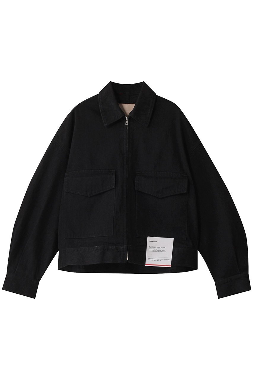 【グラフペーパー/Graphpaper】のSelvage Denim Zip Jacket/ジャケット インテリア・キッズ・メンズ・レディースファッション・服の通販 founy(ファニー) 　ファッション　Fashion　レディースファッション　Fashion for Women　アウター　Coat / Outerwear Collection　レディースジャケット・軽アウター　Jackets　コンパクト　Compact, Small Size　ショルダー　Shoulder, Shoulder Strap　ジャケット　Jacket, Outerwear　スリーブ　Sleeve, Long Sleeve / Short Sleeve　ドロップ　Drop Shoulder, Dropped Style　バランス　Balance, Style Balance　ボトム　Bottoms, Lower Wear　ワイド　Wide, Wide Fit　ブラック(WASHED)|ID: prp329100004895891 ipo3291000000036603266