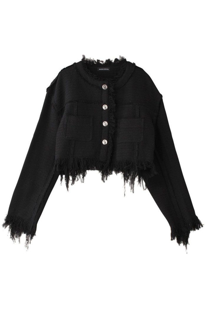 【メゾンスペシャル/MAISON SPECIAL】のTweed Collarless Jacket/ツイードノーカラージャケット インテリア・キッズ・メンズ・レディースファッション・服の通販 founy(ファニー) https://founy.com/ ファッション Fashion レディースファッション Fashion for Women アウター Coat / Outerwear Collection レディースジャケット・軽アウター Jackets ノーカラージャケット / シンプル上品コーデ Collarless Jackets サマー Summer, Summer Style ショルダー Shoulder, Shoulder Strap ショート Short, Short Length ジャケット Jacket, Outerwear ダウン Down, Puffer ツイード Twill, Twill Weave デニム Denim, Jeans Material ドロップ Drop Shoulder, Dropped Style フリンジ Fringe, Tassel ランダム Random, Irregular おすすめ Recommended / Our Picks |ID: prp329100004895896 ipo3291000000036603347