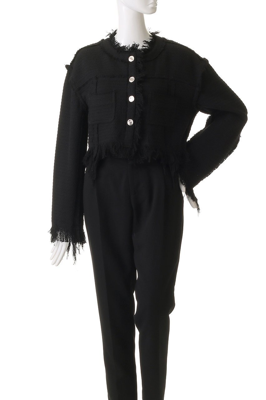 【メゾンスペシャル/MAISON SPECIAL】のTweed Collarless Jacket/ツイードノーカラージャケット 大人の最旬トレンドファッション＆コーディネート founy(ファウニー) 　ファッション　Fashion　レディースファッション　Fashion for Women　アウター　Coat / Outerwear Collection　レディースジャケット・軽アウター　Jackets　ノーカラージャケット / シンプル上品コーデ　Collarless Jackets　サマー　Summer, Summer Style　ショルダー　Shoulder, Shoulder Strap　ショート　Short, Short Length　ジャケット　Jacket, Outerwear　ダウン　Down, Puffer　ツイード　Twill, Twill Weave　デニム　Denim, Jeans Material　ドロップ　Drop Shoulder, Dropped Style　フリンジ　Fringe, Tassel　ランダム　Random, Irregular　おすすめ　Recommended / Our Picks　other-2|ID: prp329100004895896 ipo3291000000036603355