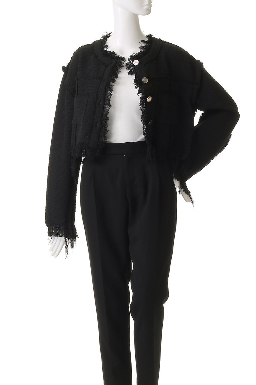 【メゾンスペシャル/MAISON SPECIAL】のTweed Collarless Jacket/ツイードノーカラージャケット 大人の最旬トレンドファッション＆コーディネート founy(ファウニー) 　ファッション　Fashion　レディースファッション　Fashion for Women　アウター　Coat / Outerwear Collection　レディースジャケット・軽アウター　Jackets　ノーカラージャケット / シンプル上品コーデ　Collarless Jackets　サマー　Summer, Summer Style　ショルダー　Shoulder, Shoulder Strap　ショート　Short, Short Length　ジャケット　Jacket, Outerwear　ダウン　Down, Puffer　ツイード　Twill, Twill Weave　デニム　Denim, Jeans Material　ドロップ　Drop Shoulder, Dropped Style　フリンジ　Fringe, Tassel　ランダム　Random, Irregular　おすすめ　Recommended / Our Picks　other-7|ID: prp329100004895896 ipo3291000000036603370