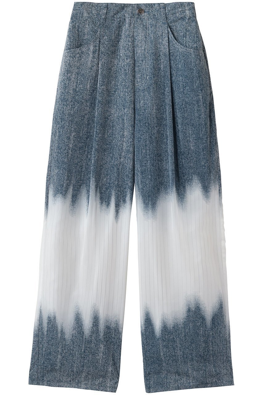 【メゾンスペシャル/MAISON SPECIAL】のFlocky Denim Pants/フロッキーデニムパンツ インテリア・キッズ・メンズ・レディースファッション・服の通販 founy(ファウニー) ファッション Fashion レディースファッション Fashion for Women パンツ Pants & Trousers デニムパンツ・ジーンズ・美脚デニム Denim Jeans & Pants デニム Denim, Jeans Material ロング Long, Long-Length ワイド Wide, Wide Fit 夏 Summer 春 Spring S/S・春夏 SS, Spring/Summer, Warm Season BLU(ブルー)|ID: prp329100004896005 ipo3291000000036605500