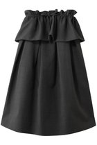 【マノフ/MANOF】のRUFFLE BELT FLARE SKIRTボトムス CHARCOAL|ID: prp329100004896012 ipo3291000000036930283