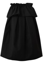【マノフ/MANOF】のRUFFLE BELT FLARE SKIRTボトムス BLACK|ID: prp329100004896012 ipo3291000000036930284