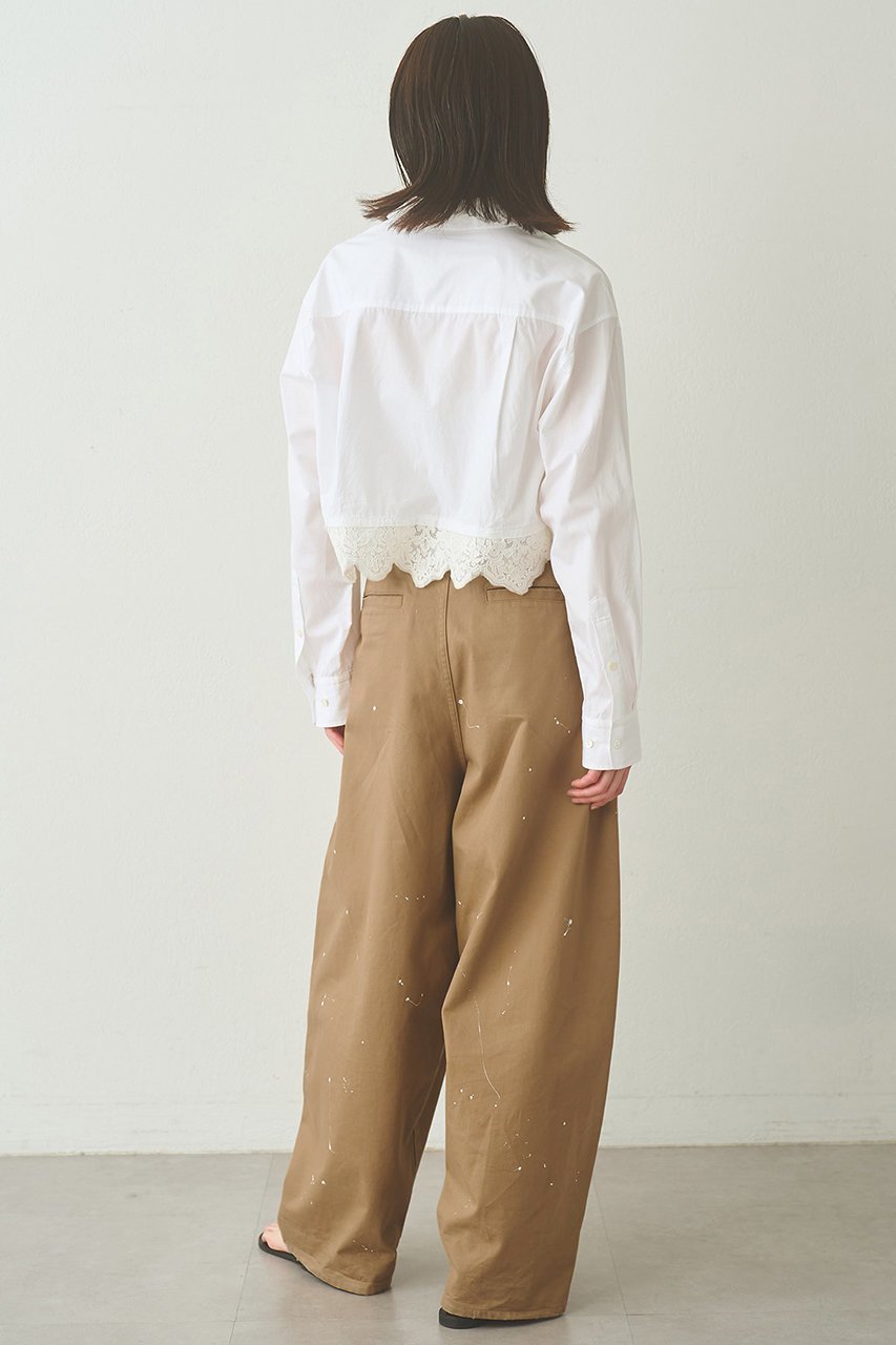 【ウィムガゼット/Whim Gazette】のペイントタックチノパンツ 人気、トレンドファッション・服の通販 founy(ファニー) ファッション Fashion レディースファッション Fashion for Women パンツ Pants & Trousers おすすめ Recommended / Our Picks シンプル Simple, Minimal バランス Balance, Style Balance フランス France, French フロント Front, Front Design ルーズ Loose, Oversized ワイド Wide, Wide Fit 再入荷 Restock / Back in Stock other-4|ID: prp329100004896015 ipo3291000000036605688