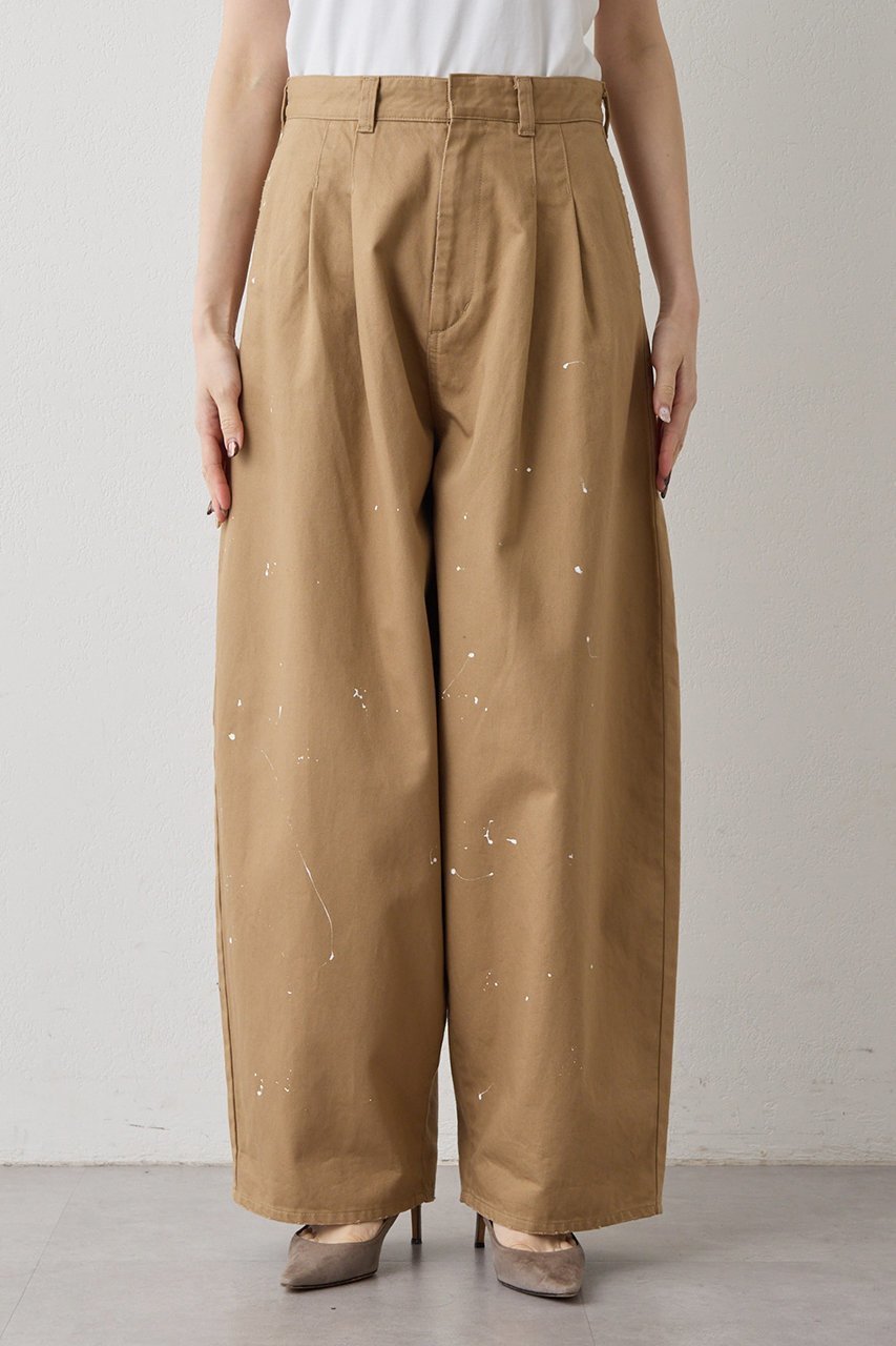 【ウィムガゼット/Whim Gazette】のペイントタックチノパンツ 人気、トレンドファッション・服の通販 founy(ファニー) ファッション Fashion レディースファッション Fashion for Women パンツ Pants & Trousers おすすめ Recommended / Our Picks シンプル Simple, Minimal バランス Balance, Style Balance フランス France, French フロント Front, Front Design ルーズ Loose, Oversized ワイド Wide, Wide Fit 再入荷 Restock / Back in Stock other-6|ID: prp329100004896015 ipo3291000000036605692