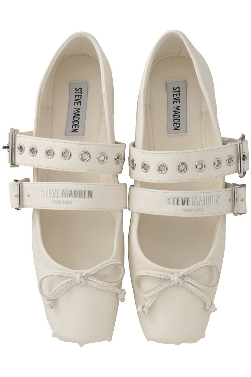 【スティーブマデン/STEVE MADDEN】のCEARA ダブルストラップバレエシューズ インテリア・キッズ・メンズ・レディースファッション・服の通販 founy(ファウニー) 　ファッション　Fashion　レディースファッション　Fashion for Women　シューズ　Shoes, Footwear　スタッズ　Studs, Metal Accents　ダブル　Double, Double-Breasted　デニム　Denim, Jeans Material　バレエ　Ballet, Ballet Style　フィット　Fit, Slim Fit　フラット　Flat, Flat Shoes　リボン　Ribbon, Bow　定番　Standard, Basic Item　IV/LEAT|ID: prp329100004896018 ipo3291000000036605736