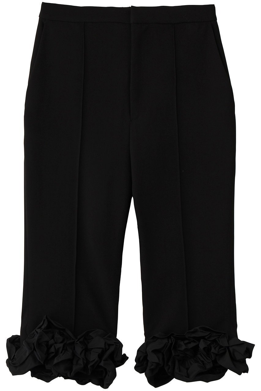 【メゾンスペシャル/MAISON SPECIAL】のFlower Hem Capri Pants/フラワーヘムカプリパンツ インテリア・キッズ・メンズ・レディースファッション・服の通販 founy(ファウニー) 　ファッション　Fashion　レディースファッション　Fashion for Women　パンツ　Pants & Trousers　センター　Center, Center Line　フェミニン　Feminine, Girly　マニッシュ　Mannish, Boyish　BLK(ブラック)|ID: prp329100004896021 ipo3291000000036605763