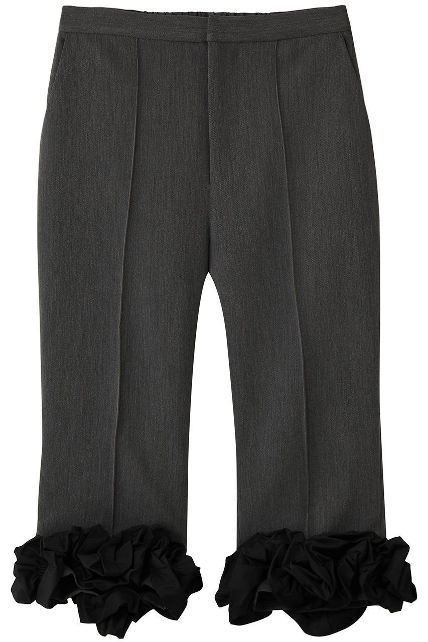 【メゾンスペシャル/MAISON SPECIAL】のFlower Hem Capri Pants/フラワーヘムカプリパンツ インテリア・キッズ・メンズ・レディースファッション・服の通販 founy(ファウニー) 　ファッション　Fashion　レディースファッション　Fashion for Women　パンツ　Pants & Trousers　センター　Center, Center Line　フェミニン　Feminine, Girly　マニッシュ　Mannish, Boyish　GRY(グレー)|ID: prp329100004896021 ipo3291000000036605765