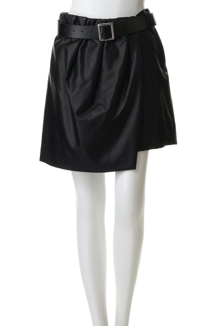 【メゾンスペシャル/MAISON SPECIAL】のDrape V-Neck Vegan Leather Culotte Skirt/ドレープフェイクレザーキュロットスカート 人気、トレンドファッション・服の通販 founy(ファニー) 　ファッション　Fashion　レディースファッション　Fashion for Women　スカート　Skirts　キュロットスカート　Culottes & Wide-Leg Shorts　ロングスカート　Long Skirts / Maxi & Midi Skirts　おすすめ　Recommended / Our Picks　ドレープ　Drape, Draping Fabric　フェイクレザー　Faux Leather, PU Leather　フェミニン　Feminine, Girly　ロング　Long, Long-Length　other-2|ID: prp329100004896027 ipo3291000000036605879