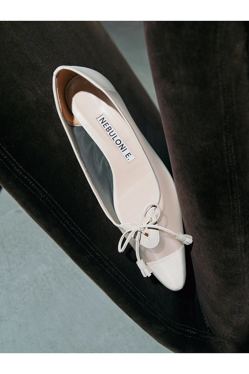 【ネブローニ/NEBULONI E】のタッセルリボン付きチュールコンビフラットシューズ 人気、トレンドファッション・服の通販 founy(ファニー) ファッション Fashion レディースファッション Fashion for Women エレガント 上品 Elegant シューズ Shoes, Footwear チュール Tulip, Tulip Motif フェミニン Feminine, Girly フラット Flat, Flat Shoes ロング Long, Long-Length other-2|ID: prp329100004896030 ipo3291000000036605906