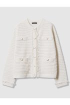 【アルアバイル/allureville】のニットツィードジャケット 大人の最旬トレンドファッション＆コーディネート founy(ファウニー) ファッション Fashion レディースファッション Fashion for Women アウター Coat / Outerwear Collection レディースジャケット・軽アウター Jackets エレガント 上品 Elegant ジャケット Jacket, Outerwear デニム Denim, Jeans Material ドロップ Drop Shoulder, Dropped Style フリンジ Fringe, Tassel ミドル Middle Length, Mid Height リラックス Relax, Relaxed Fit 定番 Standard, Basic Item 春 Spring thumbnail オフホワイト|ID: prp329100004896057 ipo3291000000036606215