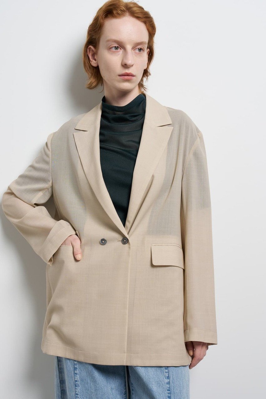 【ランバン オン ブルー/LANVIN en Bleu】のシアーウールテーラードジャケット 大人の最旬トレンドファッション＆コーディネート founy(ファウニー) 　ファッション　Fashion　レディースファッション　Fashion for Women　アウター　Coat / Outerwear Collection　レディースジャケット・軽アウター　Jackets　テーラードジャケット / 通勤・きれいめスタイル　Tailored Jackets & Blazers　シアー　Sheer, See-Through　ジャケット　Jacket, Outerwear　フォルム　Silhouette, Form　 other-1|ID: prp329100004896068 ipo3291000000036606351