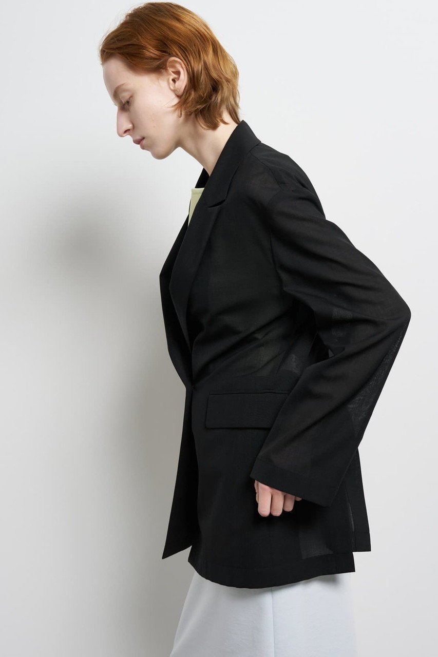 【ランバン オン ブルー/LANVIN en Bleu】のシアーウールテーラードジャケット 大人の最旬トレンドファッション＆コーディネート founy(ファウニー) 　ファッション　Fashion　レディースファッション　Fashion for Women　アウター　Coat / Outerwear Collection　レディースジャケット・軽アウター　Jackets　テーラードジャケット / 通勤・きれいめスタイル　Tailored Jackets & Blazers　シアー　Sheer, See-Through　ジャケット　Jacket, Outerwear　フォルム　Silhouette, Form　other-2|ID: prp329100004896068 ipo3291000000036606357
