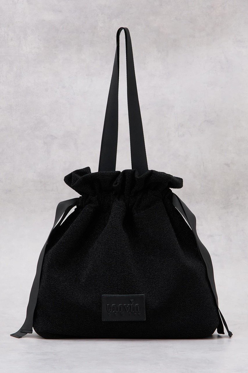 【ランバン オン ブルー/LANVIN en Bleu】のラメグログランギャザーバッグ インテリア・キッズ・メンズ・レディースファッション・服の通販 founy(ファニー) 　ファッション　Fashion　レディースファッション　Fashion for Women　バッグ　Bags　おすすめ　Recommended / Our Picks　ギャザー　Gathered, Ruffled　ドレープ　Drape, Draping Fabric　ポケット　Pocket, Pocket Detail　巾着　Drawstring Bag, Kinchaku　新作・新入荷　New Arrivals / New In　ブラック|ID: prp329100004896071 ipo3291000000036606404