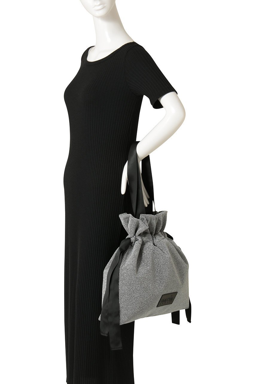 【ランバン オン ブルー/LANVIN en Bleu】のラメグログランギャザーバッグ 大人の最旬トレンドファッション＆コーディネート founy(ファウニー) 　ファッション　Fashion　レディースファッション　Fashion for Women　バッグ　Bags　おすすめ　Recommended / Our Picks　ギャザー　Gathered, Ruffled　ドレープ　Drape, Draping Fabric　ポケット　Pocket, Pocket Detail　巾着　Drawstring Bag, Kinchaku　other-5|ID: prp329100004896071 ipo3291000000036819192