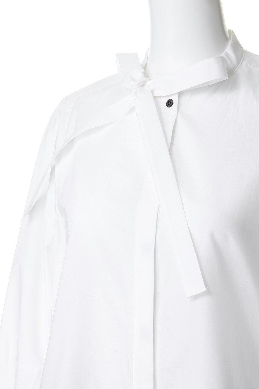 【ランバン オン ブルー/LANVIN en Bleu】のシルキータイプライターボウタイブラウス 人気、トレンドファッション・服の通販 founy(ファニー) 　ファッション　Fashion　レディースファッション　Fashion for Women　トップス・カットソー　Cut & Sew Tops　シャツ・ブラウス・オフィスカジュアル　Elegant Blouses & Button-Ups　スリーブ　Sleeve, Long Sleeve / Short Sleeve　タイプライター　Typewriter Fabric, Crisp Cotton　デニム　Denim, Jeans Material　ロング　Long, Long-Length　エレガント 上品　Elegant　other-5|ID: prp329100004896077 ipo3291000000036606463