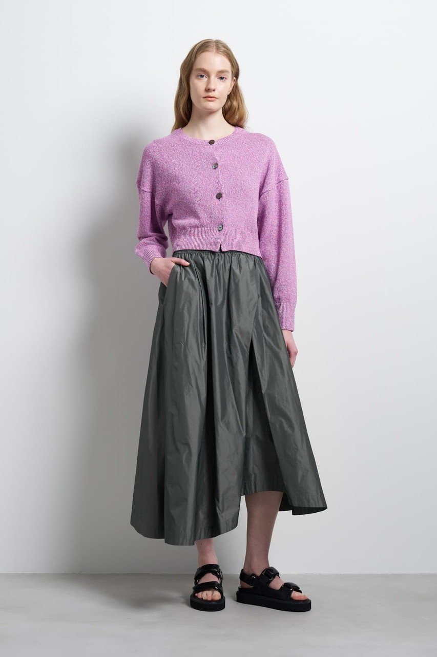 【ランバン オン ブルー/LANVIN en Bleu】のメランジニットカーディガン 人気、トレンドファッション・服の通販 founy(ファニー) 　ファッション　Fashion　レディースファッション　Fashion for Women　トップス・カットソー　Cut & Sew Tops　ニット　Knit Tops & Sweaters　カーディガン・羽織り　Layered Style Cardigans　カーディガン　Cardigan, Knitwear　バランス　Balance, Style Balance　ファブリック　Fabric, Textile　ペーパー　Paper, Kraft Paper　ボトム　Bottoms, Lower Wear　ワイド　Wide, Wide Fit　夏　Summer　新作・新入荷　New Arrivals / New In　春　Spring　S/S・春夏　SS, Spring/Summer, Warm Season　other-5|ID: prp329100004896090 ipo3291000000036606631