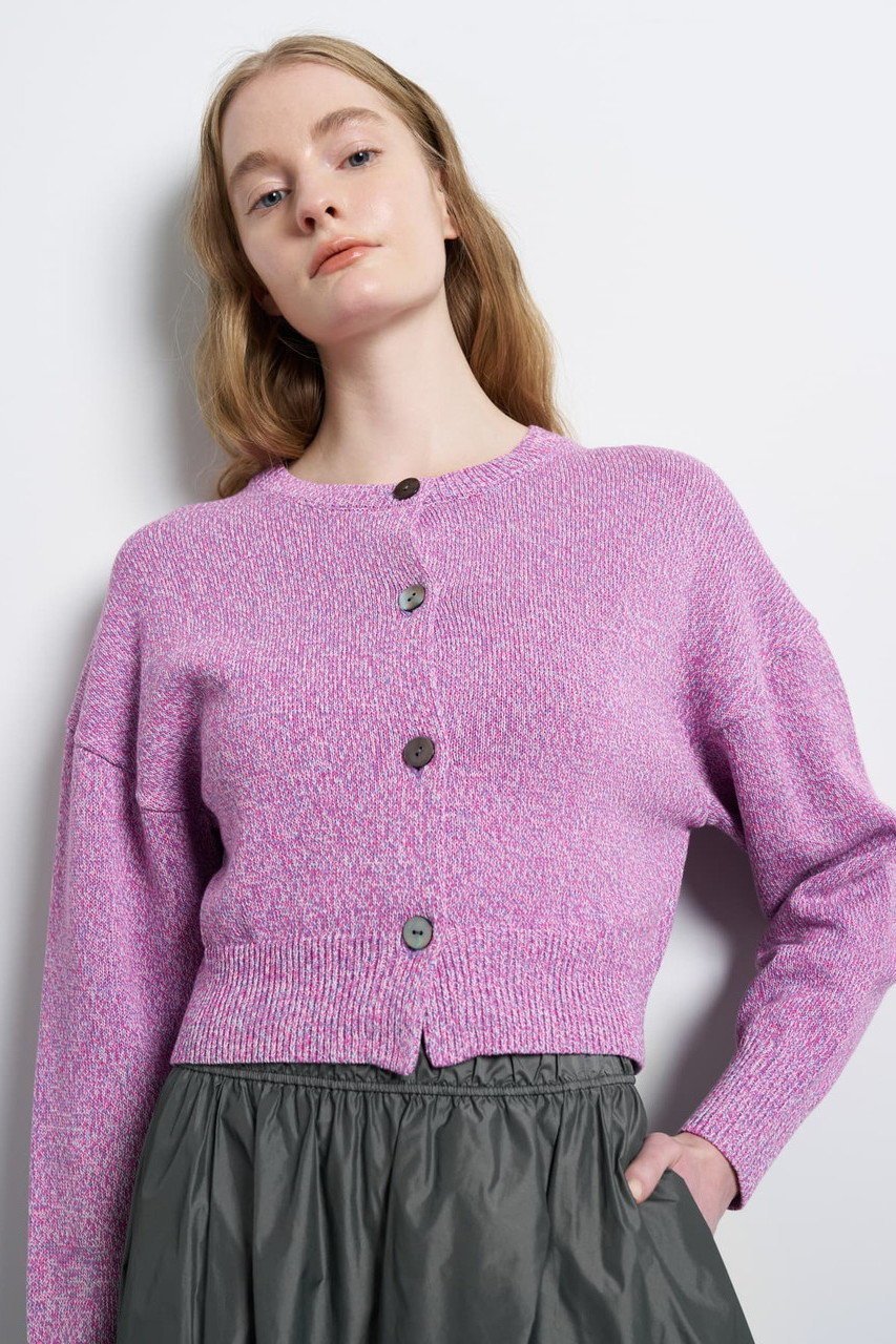 【ランバン オン ブルー/LANVIN en Bleu】のメランジニットカーディガン 人気、トレンドファッション・服の通販 founy(ファニー) 　ファッション　Fashion　レディースファッション　Fashion for Women　トップス・カットソー　Cut & Sew Tops　ニット　Knit Tops & Sweaters　カーディガン・羽織り　Layered Style Cardigans　カーディガン　Cardigan, Knitwear　バランス　Balance, Style Balance　ファブリック　Fabric, Textile　ペーパー　Paper, Kraft Paper　ボトム　Bottoms, Lower Wear　ワイド　Wide, Wide Fit　夏　Summer　新作・新入荷　New Arrivals / New In　春　Spring　S/S・春夏　SS, Spring/Summer, Warm Season　other-8|ID: prp329100004896090 ipo3291000000036606637