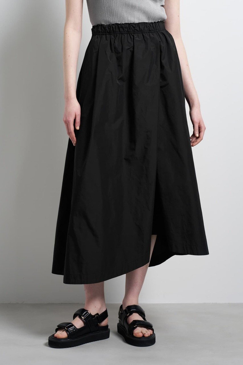 【ランバン オン ブルー/LANVIN en Bleu】のメモリータフタ2WAYスカート インテリア・キッズ・メンズ・レディースファッション・服の通販 founy(ファニー) 　ファッション　Fashion　レディースファッション　Fashion for Women　スカート　Skirts　ロングスカート　Long Skirts / Maxi & Midi Skirts　シャンブレー　Chambray, Denim-Like Fabric　シルク　Silk, 100% Silk　タフタ　Taffeta, Structured Fabric　ドレープ　Drape, Draping Fabric　ファブリック　Fabric, Textile　フロント　Front, Front Design　ロング　Long, Long-Length　エレガント 上品　Elegant　新作・新入荷　New Arrivals / New In　ブラック|ID: prp329100004896091 ipo3291000000036606647