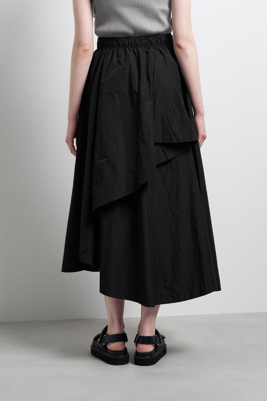 【ランバン オン ブルー/LANVIN en Bleu】のメモリータフタ2WAYスカート 人気、トレンドファッション・服の通販 founy(ファニー) 　ファッション　Fashion　レディースファッション　Fashion for Women　スカート　Skirts　ロングスカート　Long Skirts / Maxi & Midi Skirts　シャンブレー　Chambray, Denim-Like Fabric　シルク　Silk, 100% Silk　タフタ　Taffeta, Structured Fabric　ドレープ　Drape, Draping Fabric　ファブリック　Fabric, Textile　フロント　Front, Front Design　ロング　Long, Long-Length　エレガント 上品　Elegant　新作・新入荷　New Arrivals / New In　other-3|ID: prp329100004896091 ipo3291000000036606652