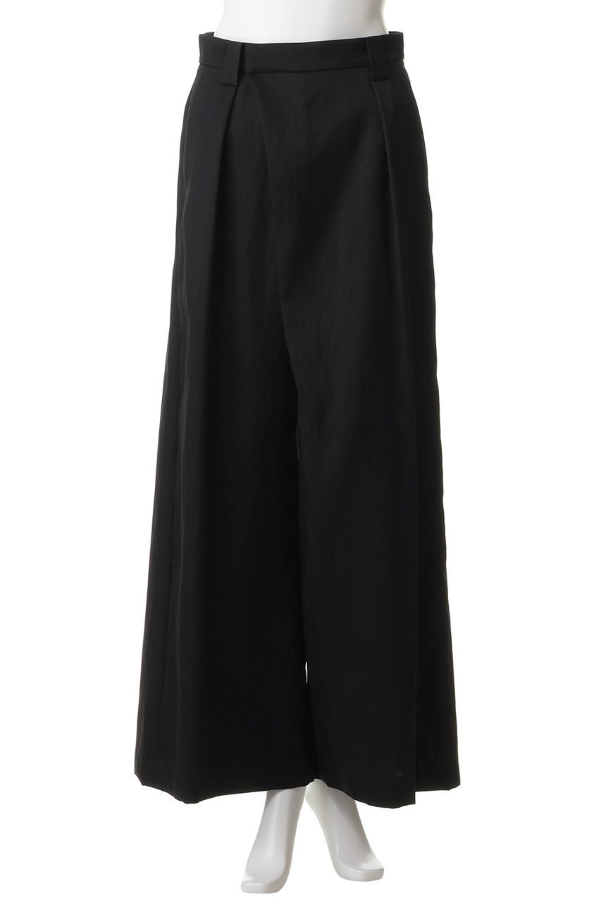 【ランバン オン ブルー/LANVIN en Bleu】のフロントタックツイルワイドパンツ 大人の最旬トレンドファッション＆コーディネート founy(ファウニー) 　ファッション　Fashion　レディースファッション　Fashion for Women　パンツ　Pants & Trousers　シルク　Silk, 100% Silk　ファブリック　Fabric, Textile　フロント　Front, Front Design　other-2|ID: prp329100004896094 ipo3291000000036896952