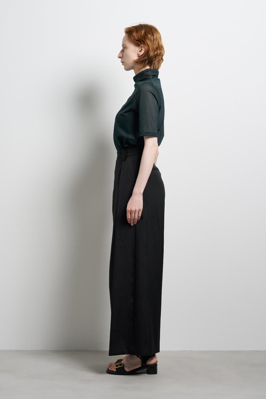 【ランバン オン ブルー/LANVIN en Bleu】のフロントタックツイルワイドパンツ 大人の最旬トレンドファッション＆コーディネート founy(ファウニー) 　ファッション　Fashion　レディースファッション　Fashion for Women　パンツ　Pants & Trousers　シルク　Silk, 100% Silk　ファブリック　Fabric, Textile　フロント　Front, Front Design　other-7|ID: prp329100004896094 ipo3291000000036896957