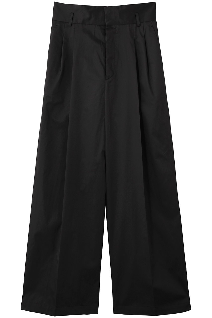 【アンクレイヴ/uncrave】のコットンクロスプレーン ワイドトラウザー インテリア・キッズ・メンズ・レディースファッション・服の通販 founy(ファニー) 　ファッション　Fashion　レディースファッション　Fashion for Women　パンツ　Pants & Trousers　サテン　Satin, Glossy Fabric　フロント　Front, Front Design　ブロード　Broadcloth, Fine Cotton　ベーシック　Basic, Essential　ブラック|ID: prp329100004896097 ipo3291000000036606693