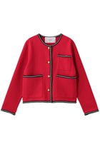 【アダワス/ADAWAS】のライト インレイ ニット トリムド ジャケット レッド|ID: prp329100004896101 ipo3291000000036606733