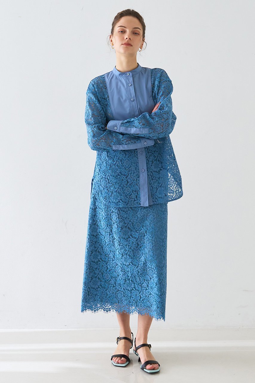 【デザイン ワークス/DESIGN WORKS】の【セットアップ対応】コードレーススカート 人気、トレンドファッション・服の通販 founy(ファニー) 　ファッション　Fashion　レディースファッション　Fashion for Women　セットアップ　Matching Sets　スカート・ミニ/ミディ/マキシ　Skirts / Mini, Midi & Maxi Skirts　スカート　Skirts　おすすめ　Recommended / Our Picks　スカラップ　Scallop, Scalloped Edge　ストレート　Straight, Straight Cut　セットアップ　Set-Up, Coordinated Outfit　ブルゾン　Blouson, Bomber Jacket　ミリタリー　Military, Army Style　レース　Lace, Lace Fabric　エレガント 上品　Elegant　今季　This Season, Current Season　other-8|ID: prp329100004896116 ipo3291000000036606900