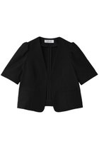 【アルアバイル/allureville】の【LOULOU WILLOUGHBY】ブライトリネン半袖ジャケット ブラック|ID: prp329100004896131 ipo3291000000037028283