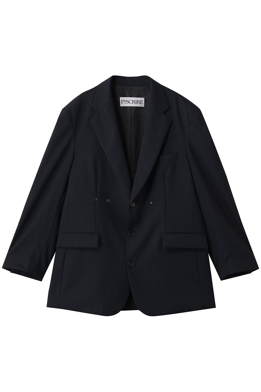 【アンスクリア/INSCRIRE】のハーフ 2way オーバー サイズ ジャケット インテリア・キッズ・メンズ・レディースファッション・服の通販 founy(ファニー) ファッション Fashion レディースファッション Fashion for Women アウター Coat / Outerwear Collection レディースジャケット・軽アウター Jackets オケージョン Occasion Wear ジャケット Jacket, Outerwear ハーフ Half, Half-Length ビジネス 仕事 通勤 Business / Work / Commuting ネイビーストライプ|ID: prp329100004896350 ipo3291000000036608940