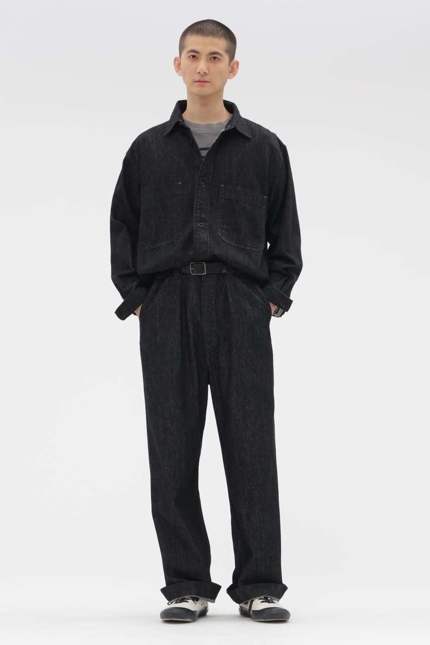 【マーガレット ハウエル/MARGARET HOWELL / MEN】のCANTON BLACK LIGHT DENIM TROUSERS 大人の最旬トレンドファッション＆コーディネート founy(ファウニー) 　ファッション　Fashion　メンズファッション　Fashion for Men　ボトムス　Bottoms　デニムパンツ・ジーンズ　Denim Pants　デニム　Denim, Jeans Material　ネップ　Nepp, Slub Yarn　フィット　Fit, Slim Fit　リラックス　Relax, Relaxed Fit　ワーク　Workwear, Utility Style　ヴィンテージ　Vintage Style　other-3|ID: prp329100004896411 ipo3291000000036609463