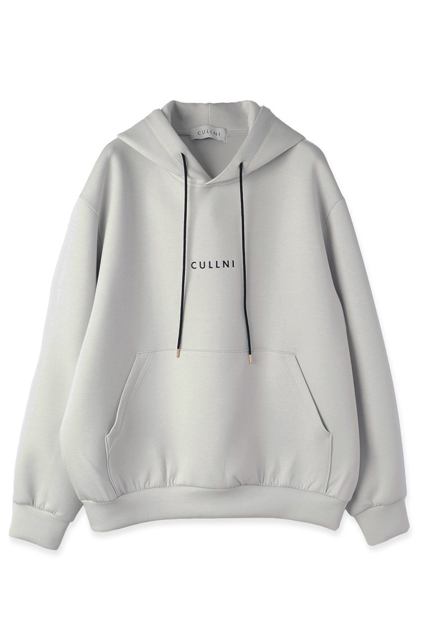 【クルニ/CULLNI】の【UNISEX】CULLNI Logo エンブロイダリー フーディー インテリア・キッズ・メンズ・レディースファッション・服の通販 founy(ファニー) 　ファッション　Fashion　レディースファッション　Fashion for Women　トップス・カットソー　Cut & Sew Tops　シャツ・ブラウス・オフィスカジュアル　Elegant Blouses & Button-Ups　レディースパーカー・カジュアルフーディー　Casual Hoodies & Sweatshirts　ロングTシャツ・Tシャツ　Longline T-Shirts & Tees　スウェット・クルーネックトップス　Sweatshirts & Crewnecks / Relaxed Fit Sweat Tops　カットソー・ベーシックTシャツ　Cut-and-Sewn Tops / Stretch Tees & Basics　ユニセックス　Unisex, Genderless　なめらか　Smooth, Silky Texture　エンブロイダリー　Embroidery Design　ベーシック　Basic, Essential　ポケット　Pocket, Pocket Detail　エレガント 上品　Elegant　定番　Standard, Basic Item　新作・新入荷　New Arrivals / New In　アイスグレー|ID: prp329100004896453 ipo3291000000036609737