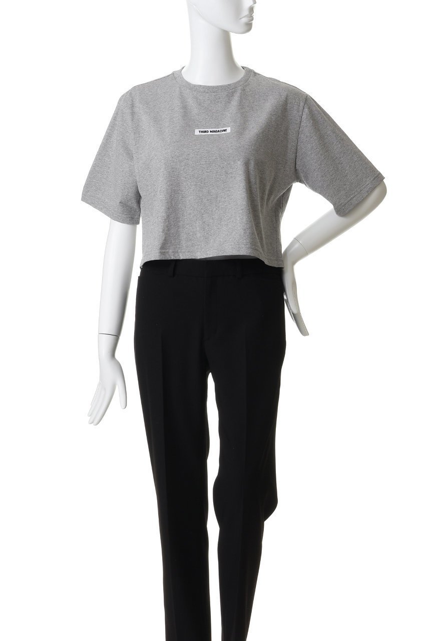 【サードマガジン/THIRD MAGAZINE】のグログランロゴクロップドTシャツ 人気、トレンドファッション・服の通販 founy(ファニー) 　ファッション　Fashion　レディースファッション　Fashion for Women　トップス・カットソー　Cut & Sew Tops　シャツ・ブラウス・オフィスカジュアル　Elegant Blouses & Button-Ups　ロングTシャツ・Tシャツ　Longline T-Shirts & Tees　カットソー・ベーシックTシャツ　Cut-and-Sewn Tops / Stretch Tees & Basics　クロップド　Cropped, Short Length　ショート　Short, Short Length　シンプル　Simple, Minimal　スリーブ　Sleeve, Long Sleeve / Short Sleeve　トレンド　Trend, Trending Now　半袖　Short Sleeve, Half Sleeve　新作・新入荷　New Arrivals / New In　other-2|ID: prp329100004896479 ipo3291000000036609881