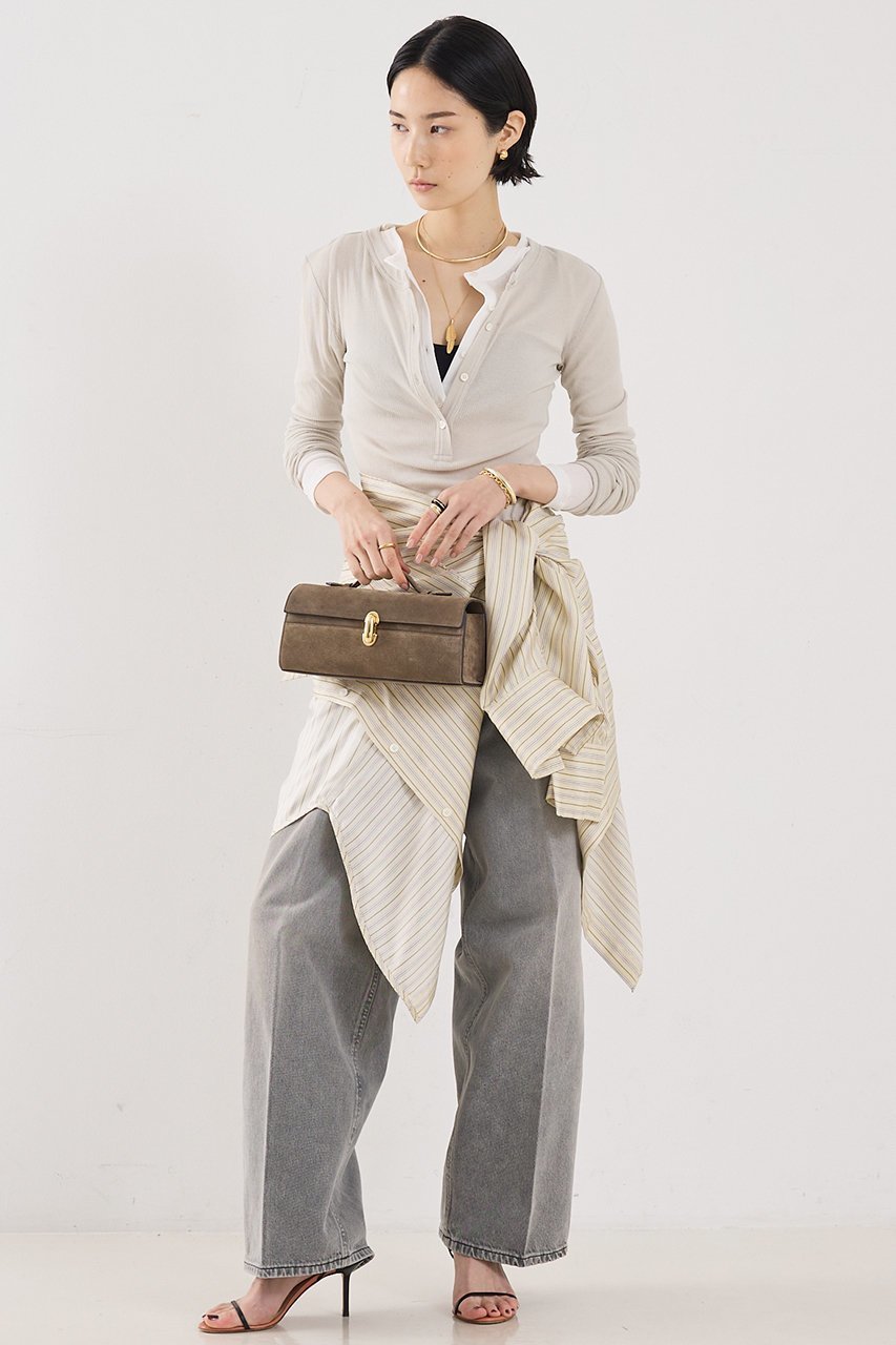 【ザ ストア バイ シー/THE STORE by C】の【COCUCA】ヘンリーリブプルオーバー 人気、トレンドファッション・服の通販 founy(ファニー) 　ファッション　Fashion　レディースファッション　Fashion for Women　トップス・カットソー　Cut & Sew Tops　シャツ・ブラウス・オフィスカジュアル　Elegant Blouses & Button-Ups　ロングTシャツ・Tシャツ　Longline T-Shirts & Tees　カジュアルプルオーバー・ニットトップス　Pullovers & Knit Tops / Casual Pullovers　カットソー・ベーシックTシャツ　Cut-and-Sewn Tops / Stretch Tees & Basics　シアー　Sheer, See-Through　シフォン　Chiffon, Lightweight Fabric　スリーブ　Sleeve, Long Sleeve / Short Sleeve　デニム　Denim, Jeans Material　フィット　Fit, Slim Fit　ベーシック　Basic, Essential　ボトム　Bottoms, Lower Wear　ロング　Long, Long-Length　再入荷　Restock / Back in Stock　別注　Limited Edition, Custom Order　other-4|ID: prp329100004896486 ipo3291000000036638845