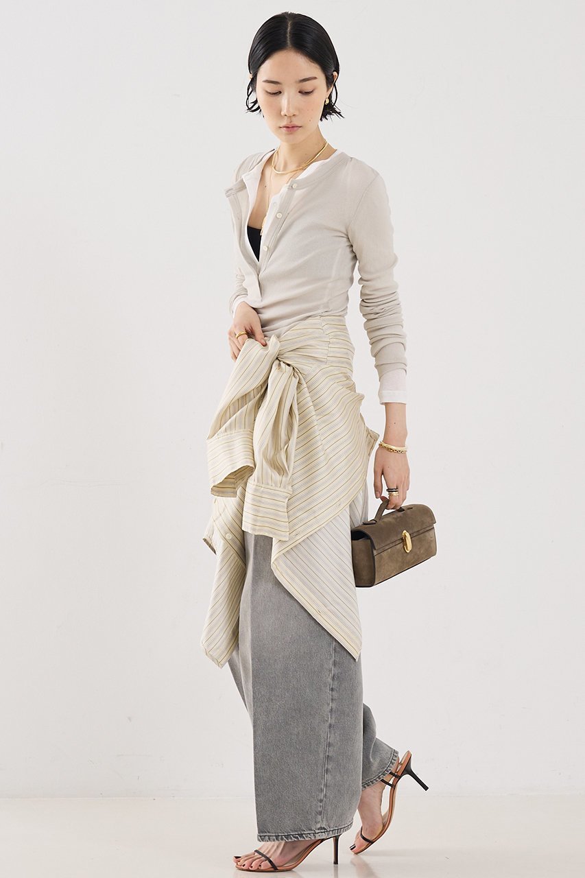 【ザ ストア バイ シー/THE STORE by C】の【COCUCA】ヘンリーリブプルオーバー 人気、トレンドファッション・服の通販 founy(ファニー) 　ファッション　Fashion　レディースファッション　Fashion for Women　トップス・カットソー　Cut & Sew Tops　シャツ・ブラウス・オフィスカジュアル　Elegant Blouses & Button-Ups　ロングTシャツ・Tシャツ　Longline T-Shirts & Tees　カジュアルプルオーバー・ニットトップス　Pullovers & Knit Tops / Casual Pullovers　カットソー・ベーシックTシャツ　Cut-and-Sewn Tops / Stretch Tees & Basics　シアー　Sheer, See-Through　シフォン　Chiffon, Lightweight Fabric　スリーブ　Sleeve, Long Sleeve / Short Sleeve　デニム　Denim, Jeans Material　フィット　Fit, Slim Fit　ベーシック　Basic, Essential　ボトム　Bottoms, Lower Wear　ロング　Long, Long-Length　再入荷　Restock / Back in Stock　別注　Limited Edition, Custom Order　other-5|ID: prp329100004896486 ipo3291000000036638846