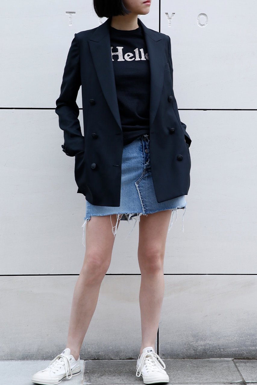 【マディソンブルー/MADISONBLUE】のHELLO TEE PARIS Tシャツ 人気、トレンドファッション・服の通販 founy(ファニー) 　ファッション　Fashion　レディースファッション　Fashion for Women　トップス・カットソー　Cut & Sew Tops　シャツ・ブラウス・オフィスカジュアル　Elegant Blouses & Button-Ups　ロングTシャツ・Tシャツ　Longline T-Shirts & Tees　カットソー・ベーシックTシャツ　Cut-and-Sewn Tops / Stretch Tees & Basics　グリッター　Glitter, Sparkle　ショート　Short, Short Length　ジャケット　Jacket, Outerwear　スリーブ　Sleeve, Long Sleeve / Short Sleeve　バランス　Balance, Style Balance　プリント　Print, Printed Pattern　other-6|ID: prp329100004896490 ipo3291000000036609969