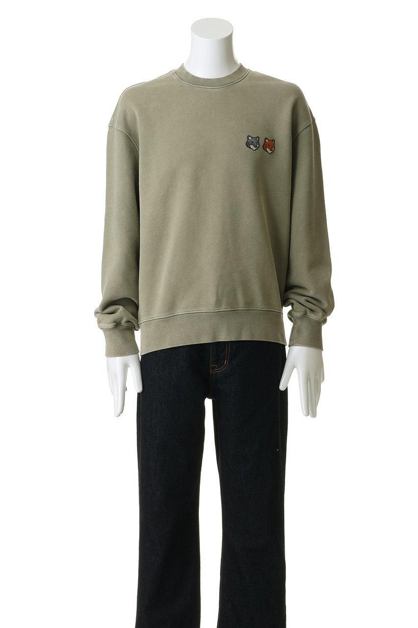 【メゾン キツネ/MAISON KITSUNE / MEN】の【MEN】DOUBLE FOX HEAD FADED COMFORT スウェットシャツ 人気、トレンドファッション・服の通販 founy(ファニー) ファッション Fashion メンズファッション Fashion for Men トップス・カットソー Cut & Sew Tops パーカー・フーディー / カジュアルコーデ Hoodies & Parkas メンズシャツ Shirts スラックス Slacks, Dress Pants デニム Denim, Jeans Material パッチ Patch, Appliqué 新作・新入荷 New Arrivals / New In other-2|ID: prp329100004896515 ipo3291000000036610161