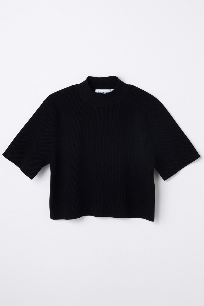 【ナゴンスタンス/nagonstans】の【4/1 10:00販売開始】hi-neck cropped pullover インテリア・キッズ・メンズ・レディースファッション・服の通販 founy(ファニー) 　ファッション　Fashion　レディースファッション　Fashion for Women　トップス・カットソー　Cut & Sew Tops　シャツ・ブラウス・オフィスカジュアル　Elegant Blouses & Button-Ups　ロングTシャツ・Tシャツ　Longline T-Shirts & Tees　カジュアルプルオーバー・ニットトップス　Pullovers & Knit Tops / Casual Pullovers　カットソー・ベーシックTシャツ　Cut-and-Sewn Tops / Stretch Tees & Basics　クロップド　Cropped, Short Length　ショート　Short, Short Length　スポーティ　Sporty, Casual Athletic　スリーブ　Sleeve, Long Sleeve / Short Sleeve　ハイネック　High Neck, Mock Neck　バランス　Balance, Style Balance　新作・新入荷　New Arrivals / New In　Black|ID: prp329100004896529 ipo3291000000036610267