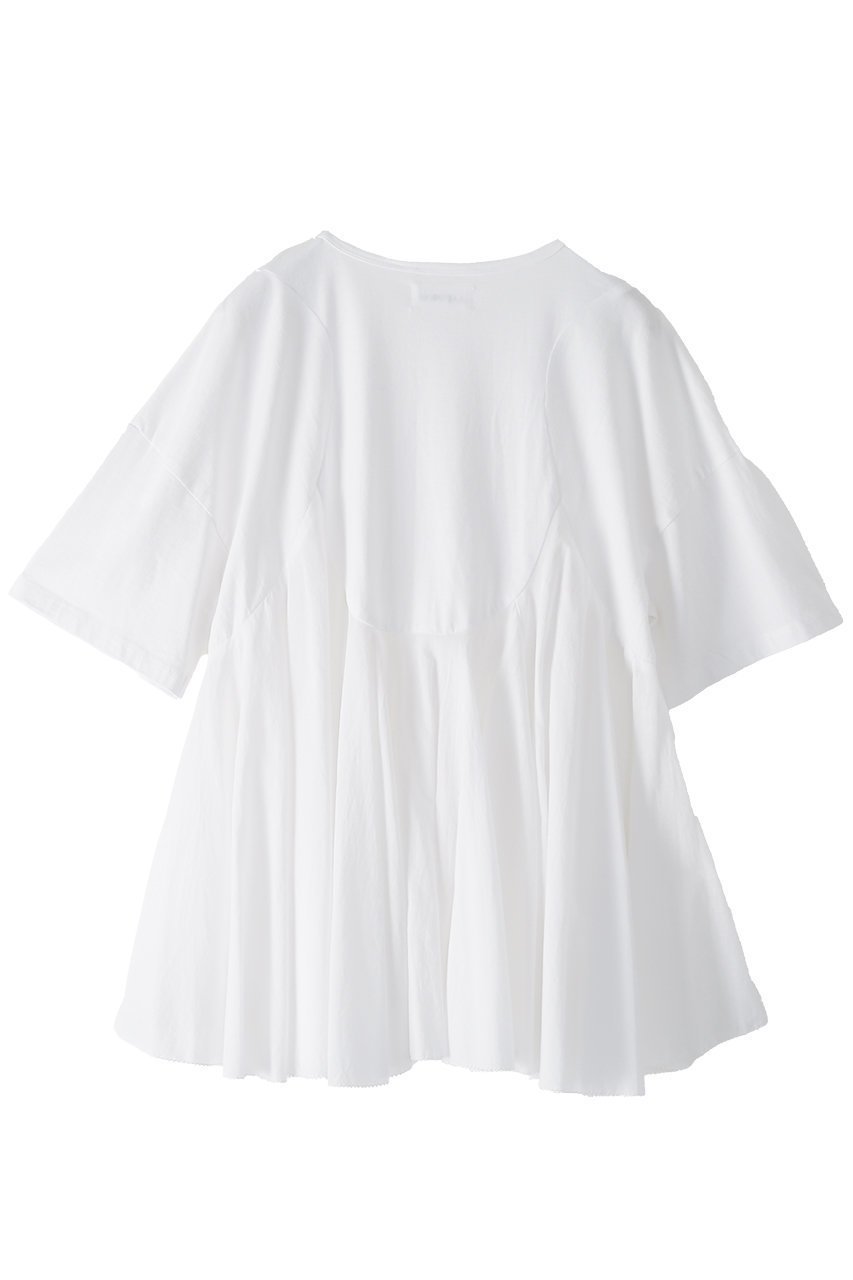 【アユーシ/AAYUSHI】のペプラムラッフルTシャツ 人気、トレンドファッション・服の通販 founy(ファニー) 　ファッション　Fashion　レディースファッション　Fashion for Women　トップス・カットソー　Cut & Sew Tops　シャツ・ブラウス・オフィスカジュアル　Elegant Blouses & Button-Ups　ロングTシャツ・Tシャツ　Longline T-Shirts & Tees　カットソー・ベーシックTシャツ　Cut-and-Sewn Tops / Stretch Tees & Basics　インド　Indian Textile　エレガント 上品　Elegant　カットソー　Cut and Sewn Top　ショート　Short, Short Length　スラックス　Slacks, Dress Pants　スリム　Slim, Slim Fit　スリーブ　Sleeve, Long Sleeve / Short Sleeve　デニム　Denim, Jeans Material　定番　Standard, Basic Item　バランス　Balance, Style Balance　フリル　Frill, Ruffle　フレア　Flare, Flared　ペプラム　Peplum, Flared Hem　リラックス　Relax, Relaxed Fit　再入荷　Restock / Back in Stock　other-2|ID: prp329100004896534 ipo3291000000036638874